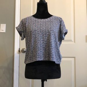 Aeropostale crop top blue and pink diamond shape